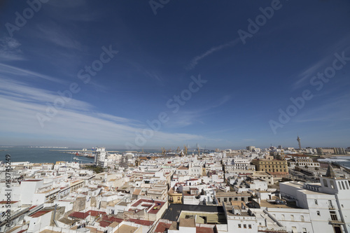 View of the historic center of Cadiz from the observation deck, take in Cadiz, Andalusia, Spain