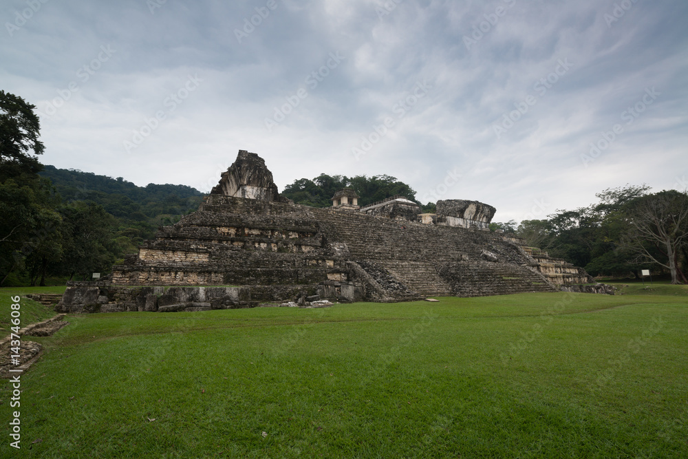 Palenque ruins, Maya archeological site in Mexico