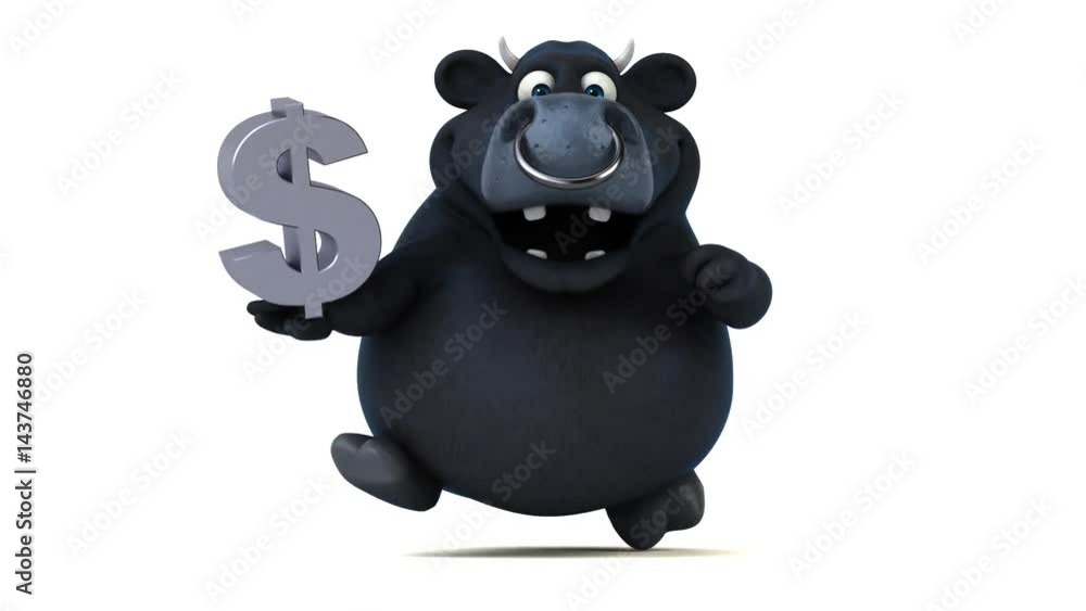 Fun black bull - 3D Animation Fun black bull - 3D Animation