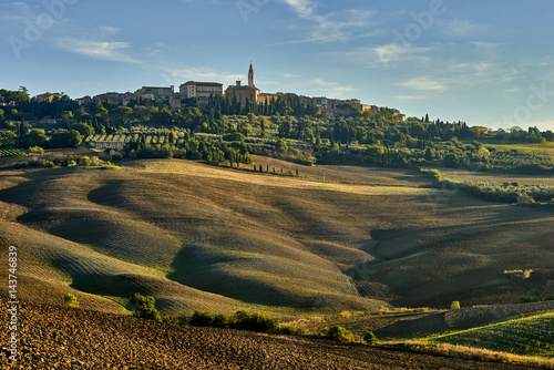 Tuscany, Pienza italian medieval village. Siena, Val d Orcia, Italy. photo