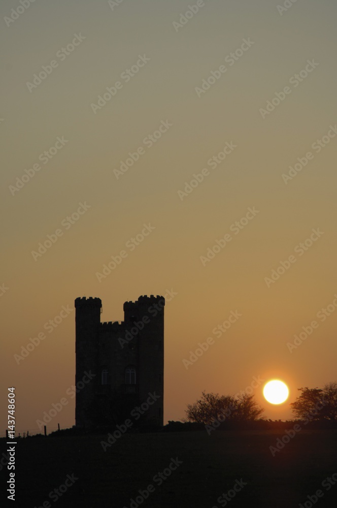 Fototapeta premium castle sunset