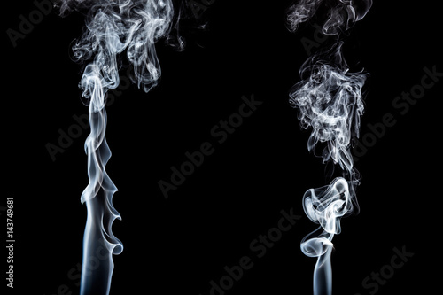 Movement of white smoke.