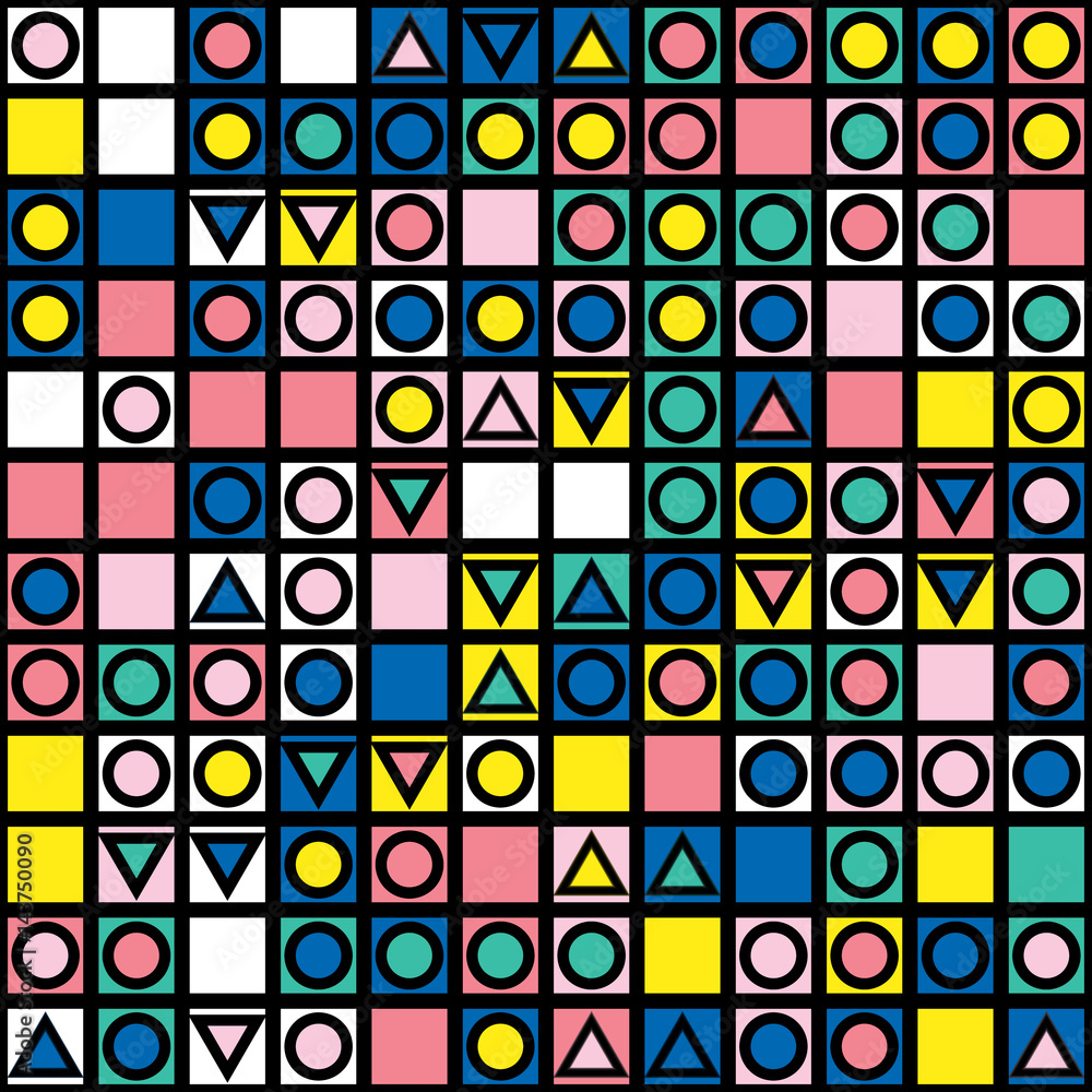 Colorful bold bright seamless pattern Colorful bold bright seamless pattern