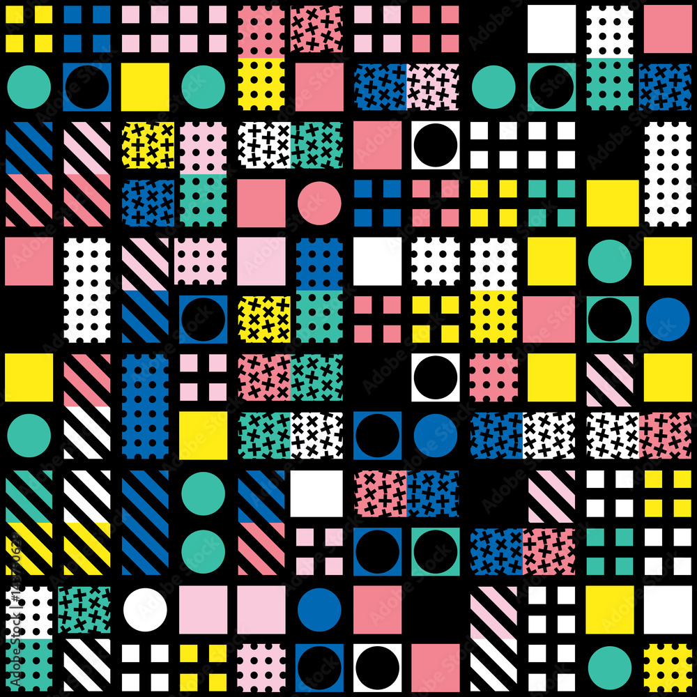 Colorful bold bright seamless pattern