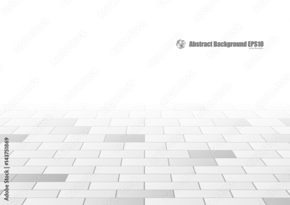 Abstract gray geometric background with perspective concept