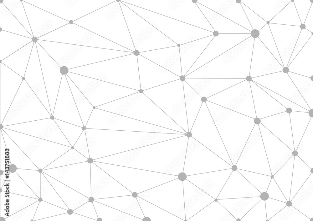 Abstract grey geometric background with connected lines and dots. Vector illustration Abstract grey geometric background with connected lines and dots. Vector illustration