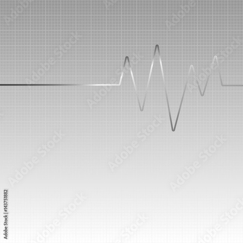 Abstract heart beats cardiogram background. vector illustration