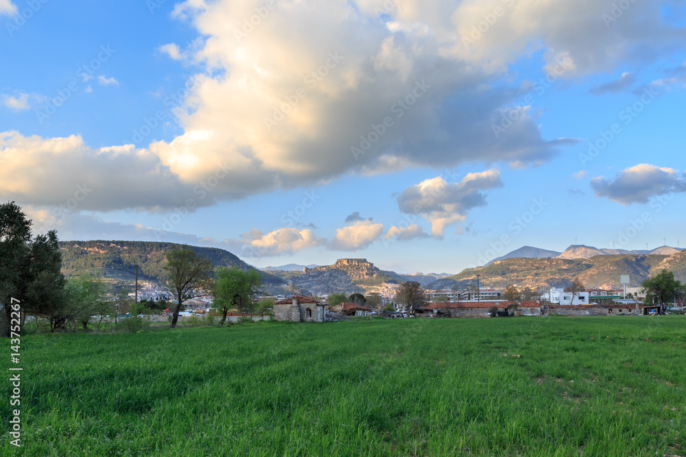 Green fields near Mugla, Turkey Green fields near Mugla, Turkey