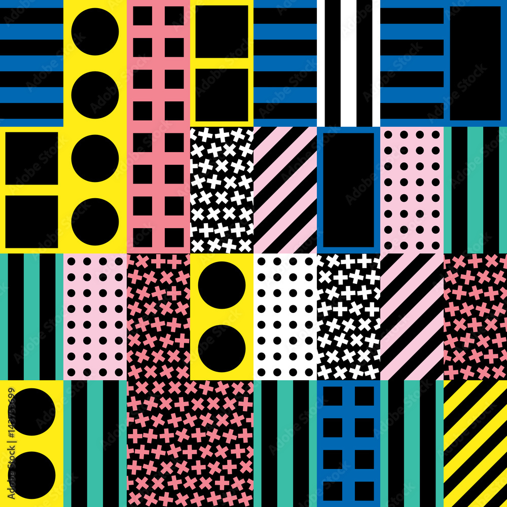 Colorful bold bright seamless pattern Colorful bold bright seamless pattern