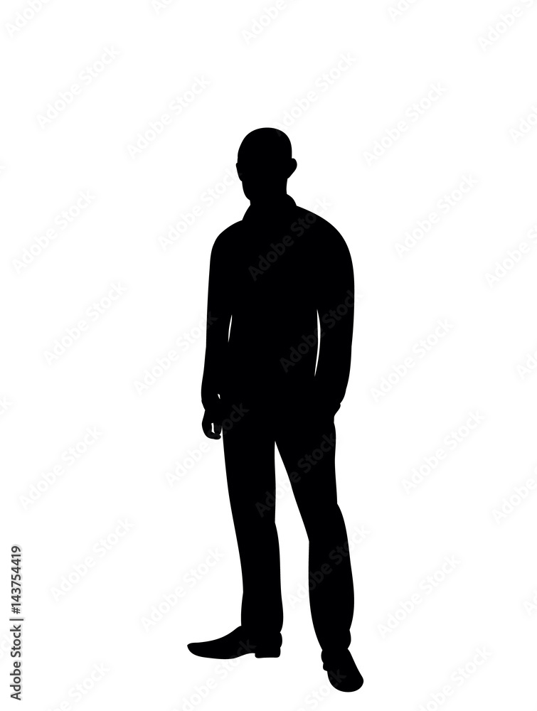 Black silhouette man vector illustration