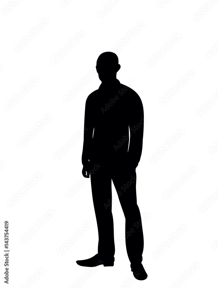 Black silhouette man vector illustration Black silhouette man vector illustration