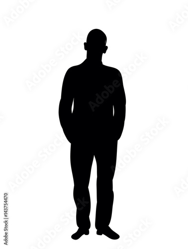 Black silhouette man business