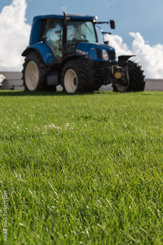 Blue Brilliant Agricultural Tractor