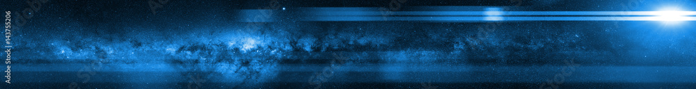 Obraz premium bright star in front of the Milky Way galaxy