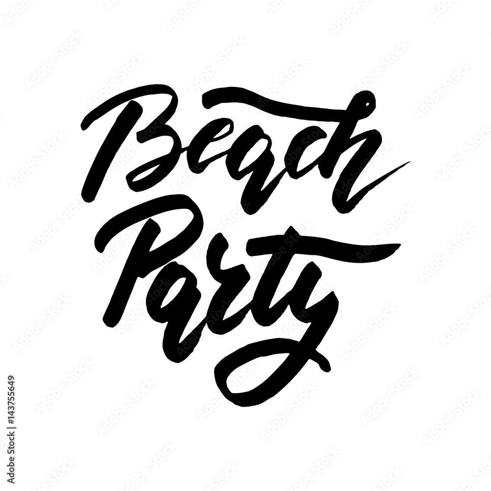 Fototapeta premium Beach party - lettering design for posters, flyers