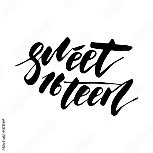Sweet Sixteen - lettering design