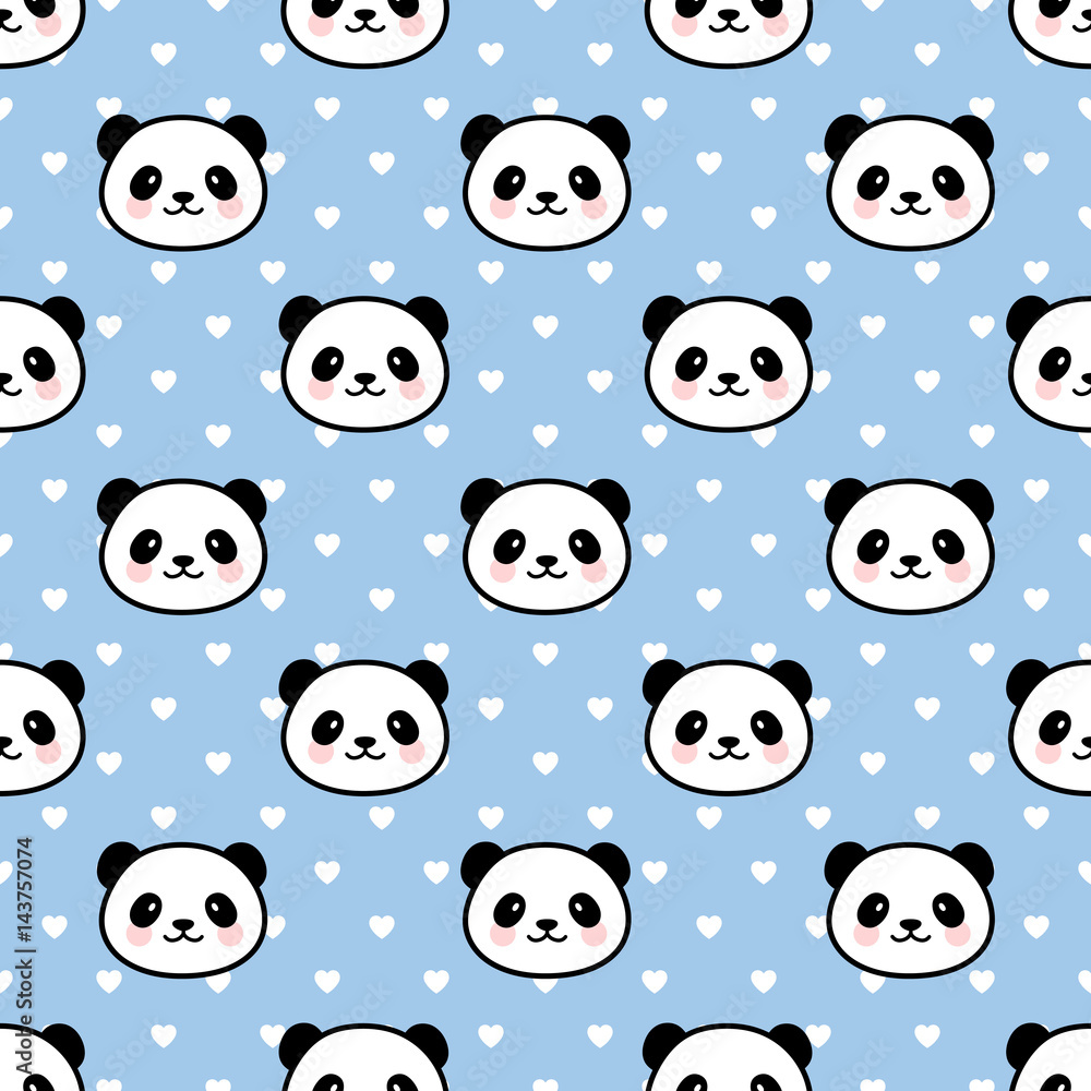 Obraz premium Panda Seamless Pattern