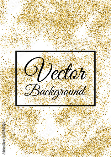 Abstract gold glitter template