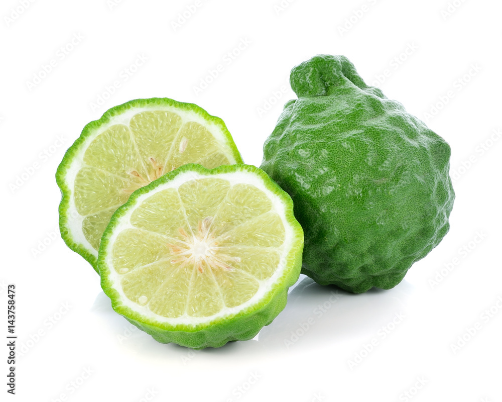 Bergamot fruit isolated on white background Bergamot fruit isolated on white background