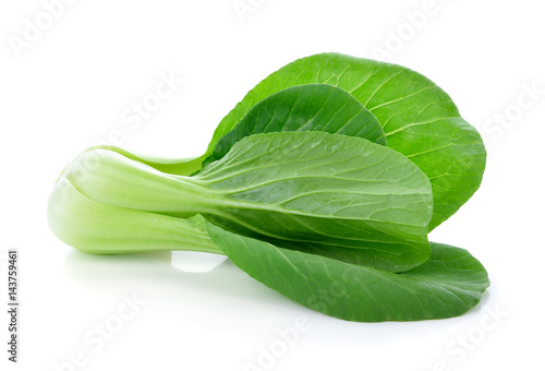 Bok choy (chinese cabbage) isolated on white photo