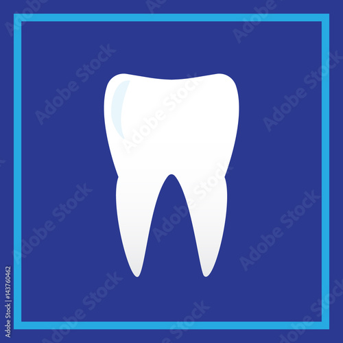 tooth on a black background, template design element eps10