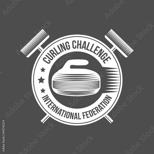 Set of vintage curling labels and design elements