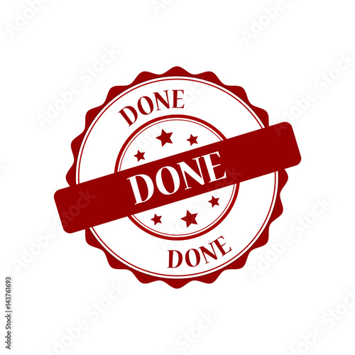 Done red stamp illustration