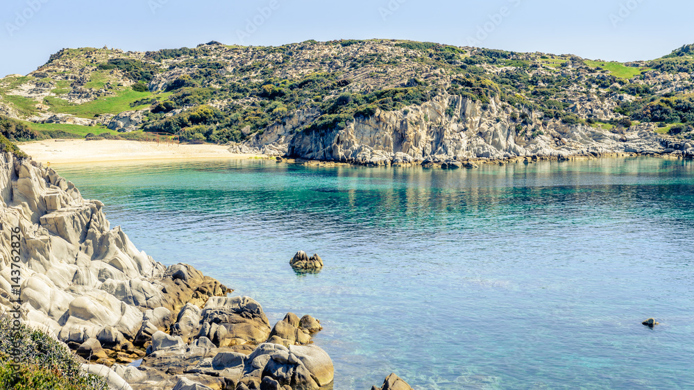 The southernmost part of the peninsula of Sithonia boasts finest sand beaches in Greece, clear waters and breathtaking landscapes. Photo from Kalamitsi, Sitonia, Halkidiki, Macedonia, Northern Greece.