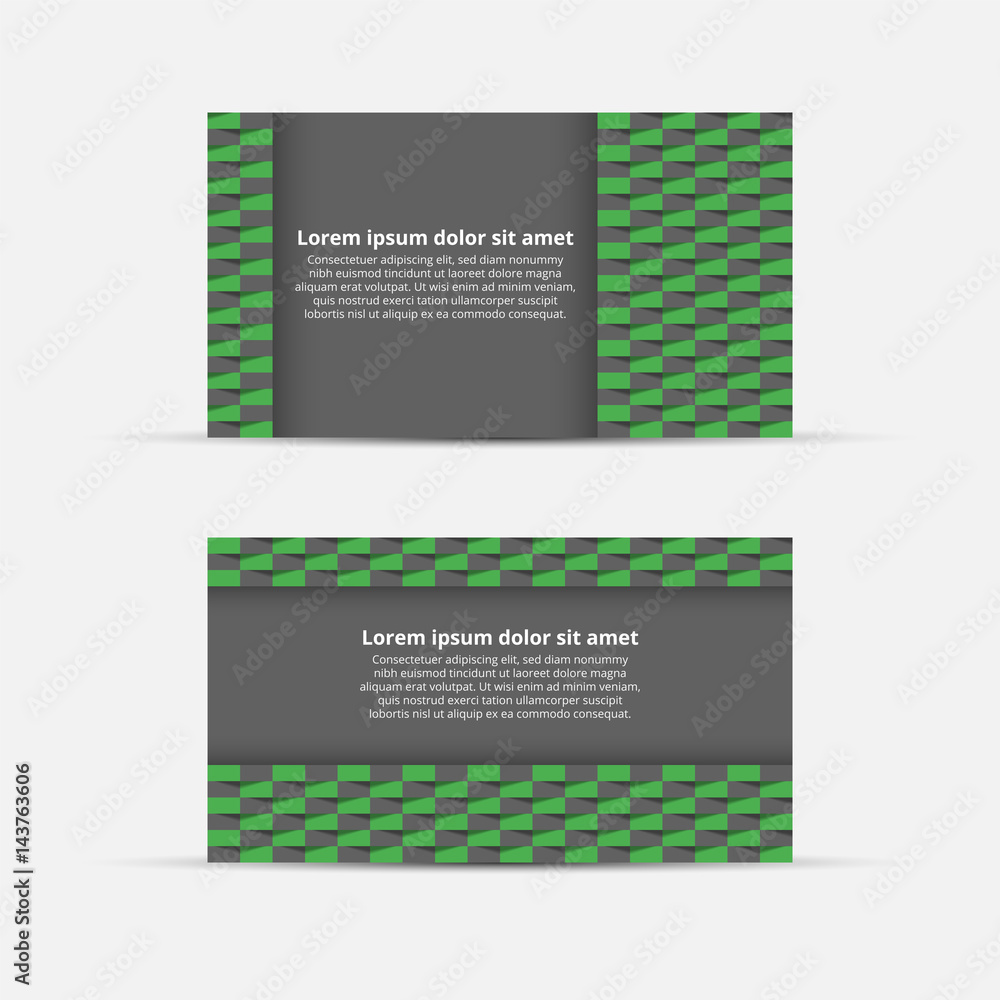 Business card with abstract background. Vector Illustration.
