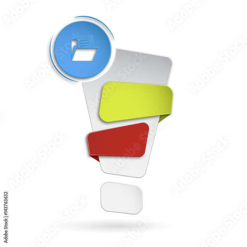 baner szablon wykrzyknik ogłoszenie infografika tekst