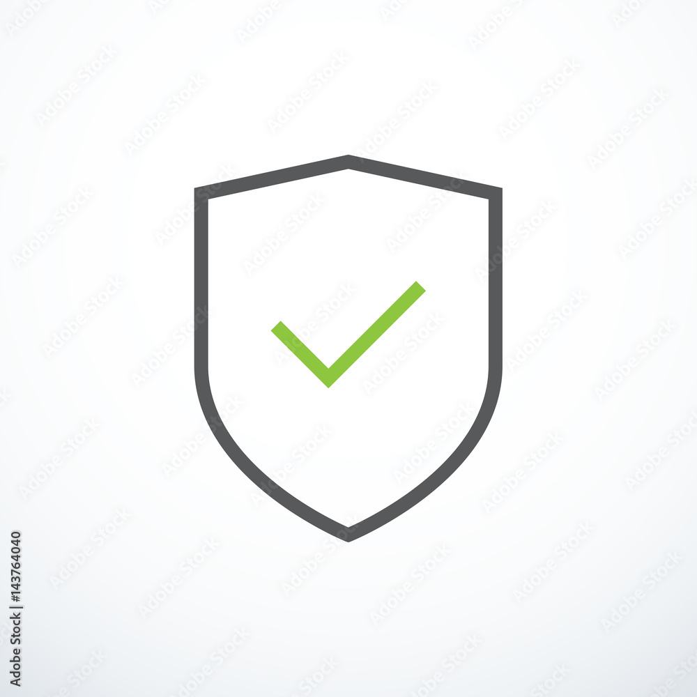 Shield and check mark icon. Shield and tick icon Shield and check mark icon. Shield and tick icon