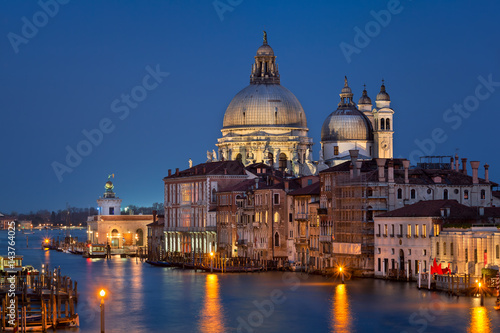 Santa Maria della Salute Church in the Evening, Venice, Italy © anshar73