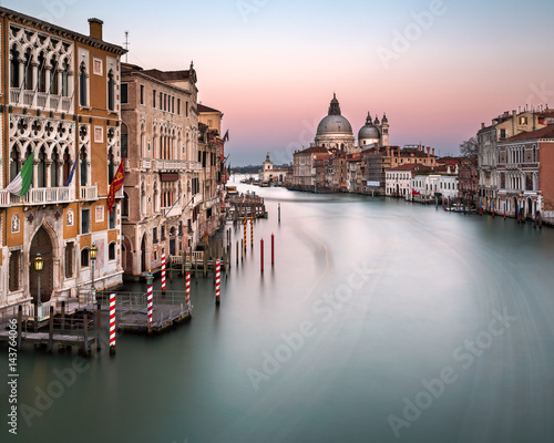 Grand Canal and Santa Maria della Salute Church from Accademia Bridge Venice, Italy © anshar73