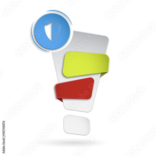 baner szablon wykrzyknik ogłoszenie infografika tekst