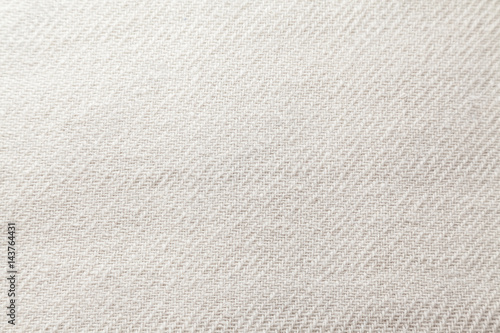 closeup of white woven texture with selective focus  photo