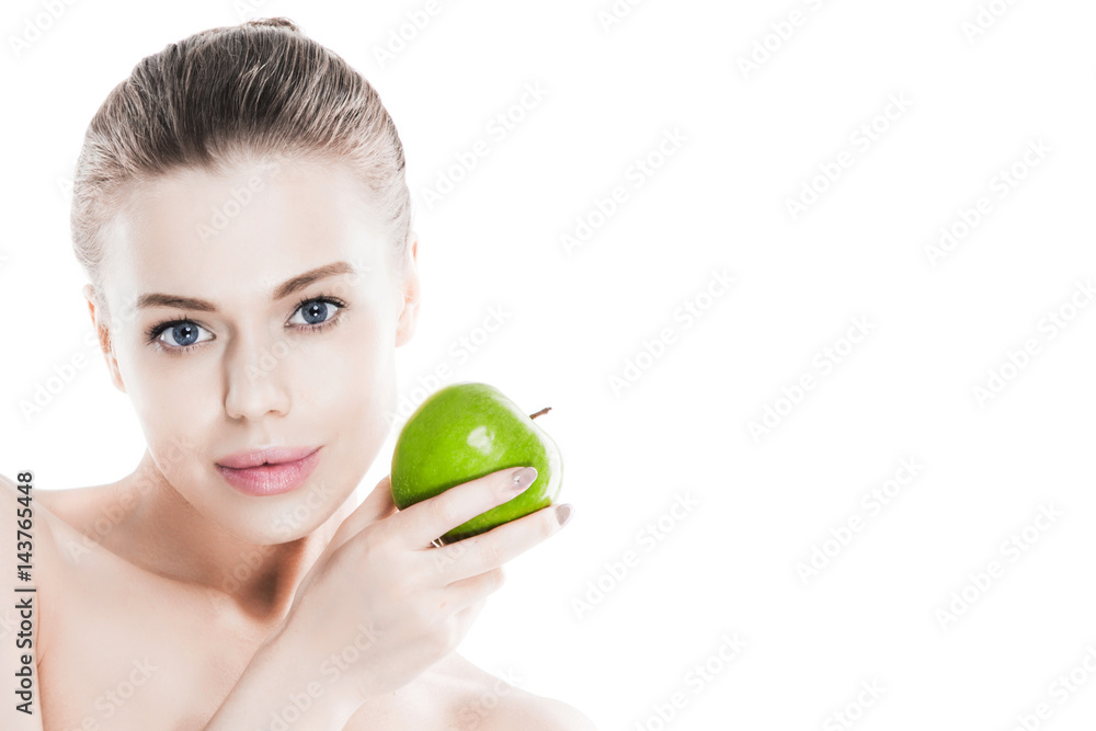 Perfect woman with apple Perfect woman with apple