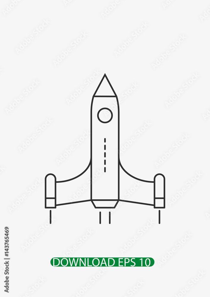 Rocket icon, Vector