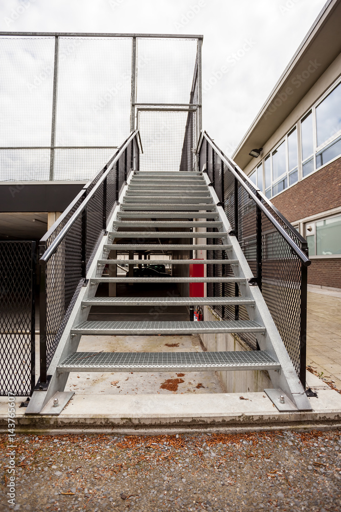 an iron staircase an iron staircase
