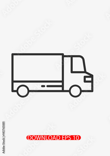 Delivery truck icon, Vector