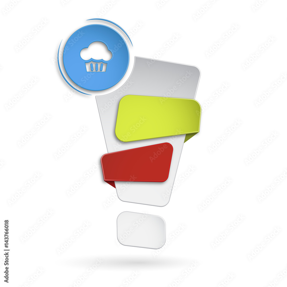 baner szablon wykrzyknik ogłoszenie infografika tekst