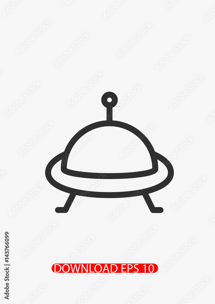 Fototapeta premium Ufo icon, Vector