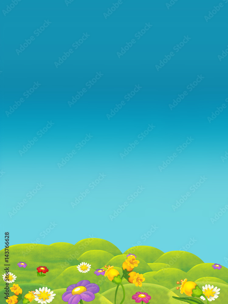cartoon nature frame with space for text cartoon nature frame with space for text