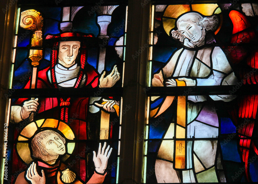 Stained Glass - Saint Hubertus or Hubert