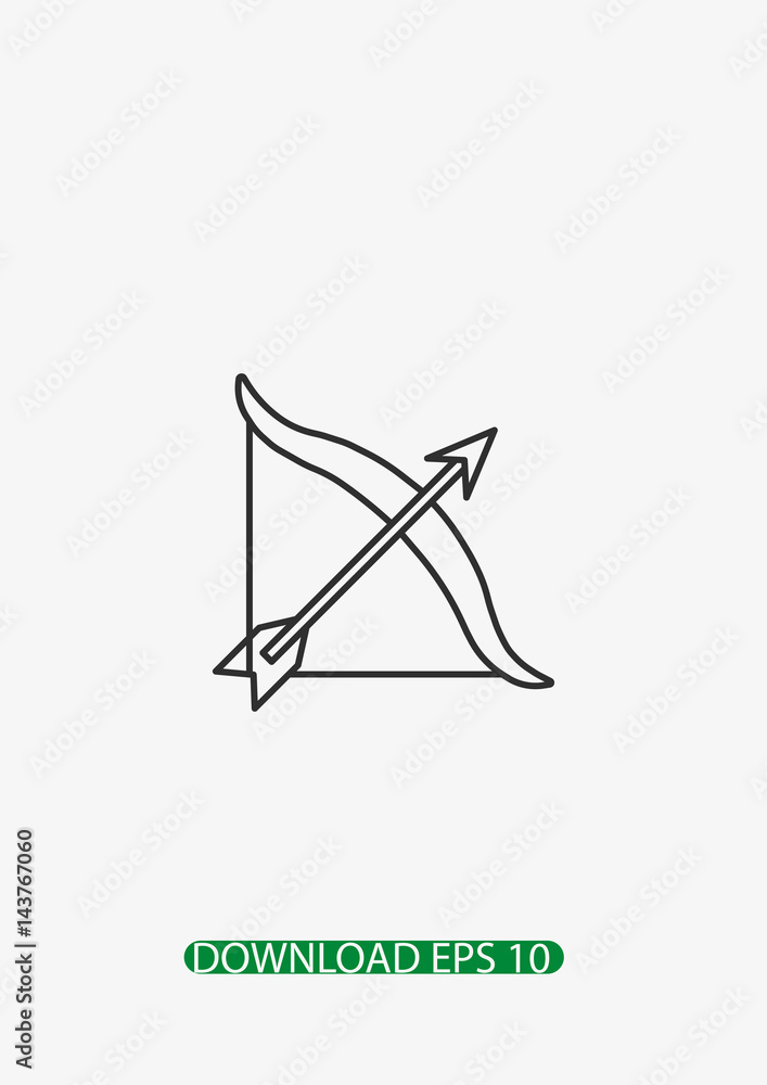 Sagittarius symbol icon, Vector