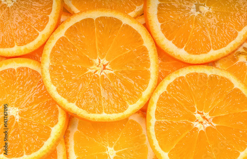 Close up slice orange fruit backgroun texture