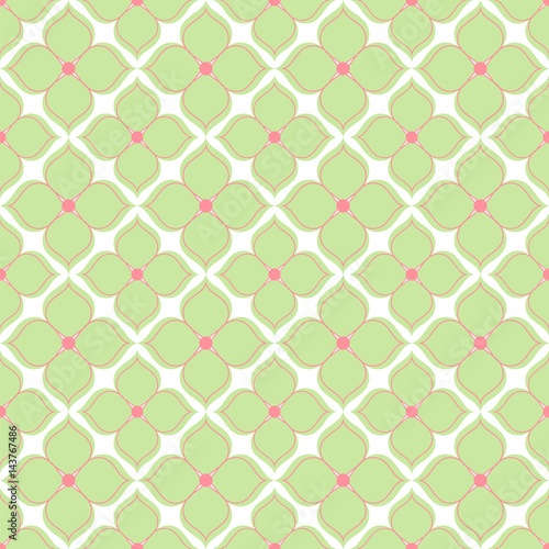 Seamless pattern with styled flowers. Vector illustration.