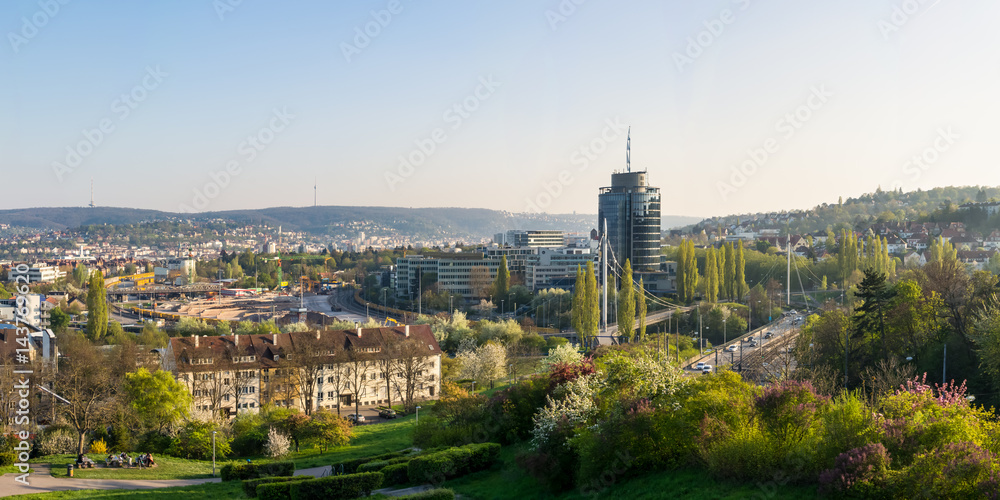 Stuttgart Landscape Loewentor Kessel Aerial Beautiful European City Germany