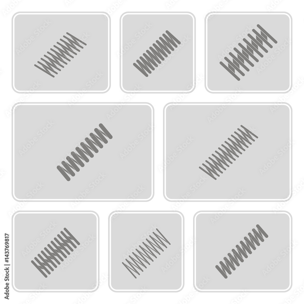set of monochrome icons with Springs for your design set of monochrome icons with Springs for your design
