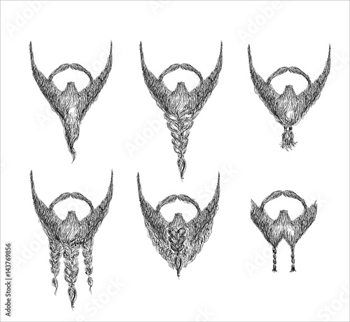Barbers guide for beard styles vector 