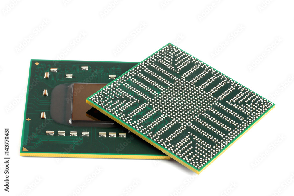 laptop video chip isolated on white background laptop video chip isolated on white background